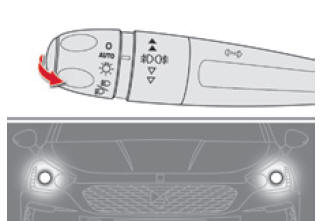 Citroen DS5. Manuelle Nachleuchtfunktion
