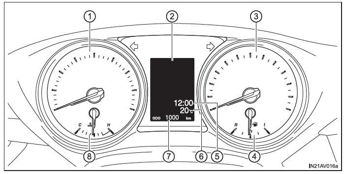 Toyota Avensis. Fahrzeuge mit Schwarz-Weiß-Display