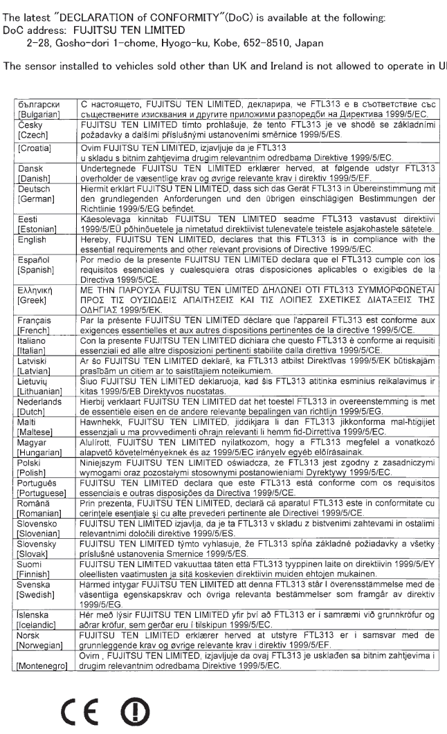 Toyota Avensis. Zertifizierung