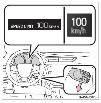 Toyota Avensis. Einstellen der Geschwindigkeit