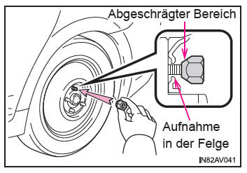 Toyota Avensis. Austauschen einer Stahlfelge gegen eine Stahlfelge (einschließlich Notrad)