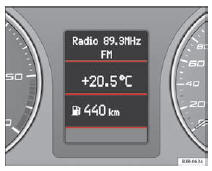 Seat Exeo. Abb. 47 Cockpit: Display im Kombiinstrument