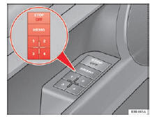 Seat Exeo. Abb. 108 Fahrertür: Memoryfunktion