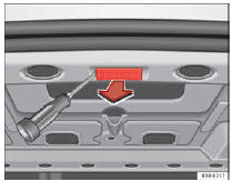 Seat Exeo. Abb. 223 Gepäckraumbeleuchtung