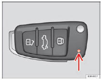 Seat Exeo. Abb. 68 Kontrollleuchte im Funkschlüssel
