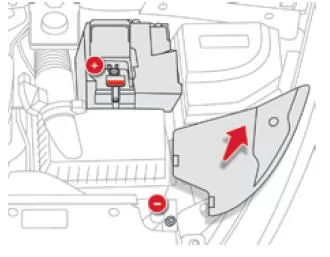 Citroen DS5. Zugang zur Batterie