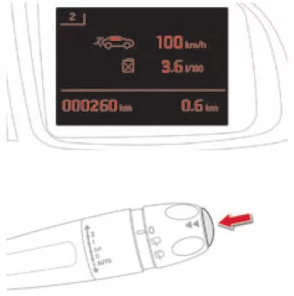 Citroen DS5. Anzeigefeld des Kombiinstruments