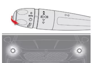Citroen DS5. Manuelle Nachleuchtfunktion