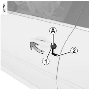 Renault Laguna. Verwendung des integrierten Schlüssels der RENAULT Keycard