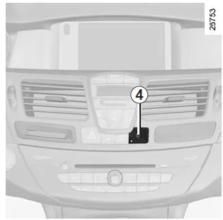 Renault Laguna. Verriegeln der Türen/Hauben/Klappen ohne RENAULT Keycard
