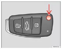 Seat Exeo. Abb. 67 Funkschlüssel: Entriegelungsknopf