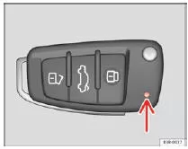 Seat Exeo. Abb. 68 Kontrollleuchte im Funkschlüssel