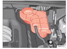 Seat Exeo. Abb. 171 Motorraum: Kühlmittelbehälter