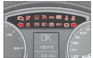 Seat Exeo. Abb. 44 Kombiinstrument mit Kontrollleuchten