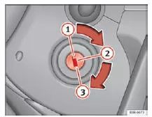 Seat Exeo. Abb. 134 Stellungen des Zündschlüssels