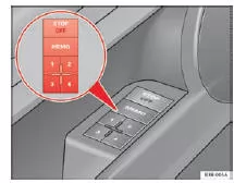 Seat Exeo. Abb. 108 Fahrertür: Memoryfunktion