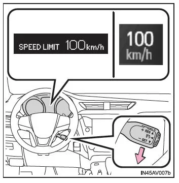 Toyota Avensis. Einstellen der Geschwindigkeit