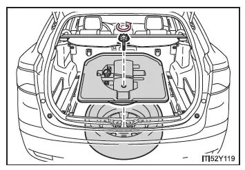 Toyota Avensis. Fahrzeuge mit normalem Reserverad