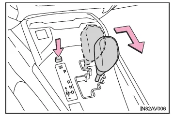 Toyota Avensis. Wenn der Schalt-/Wählhebel nicht aus 